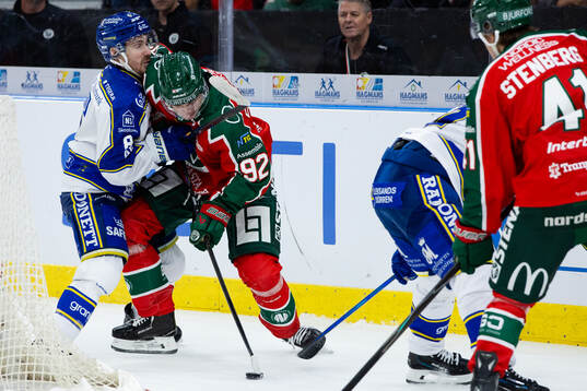 Leksands Matt Caito och Frölundas Filip Cederqvist