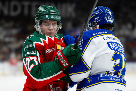 Frölundas Theodor Niederbach och Leksands Stefan Milosevic