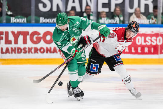 Rögles Linus Sandin och Örebros Patrik Puistola