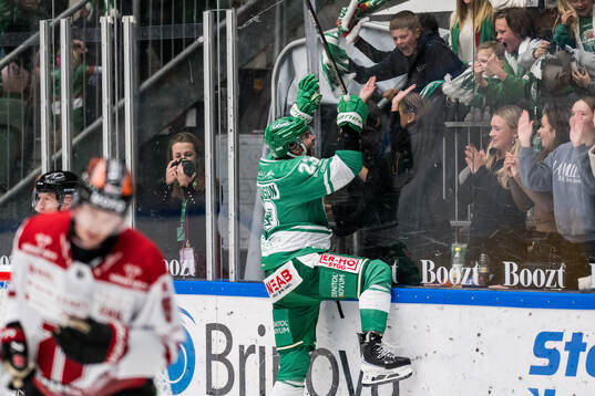 Rögles Josh Dickinson jublar