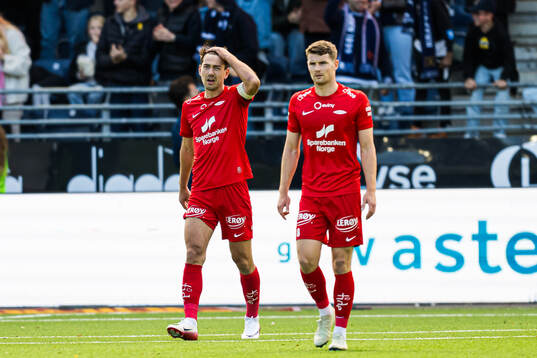 Fredrik Pallesen Knudsen of Brann looks dejected