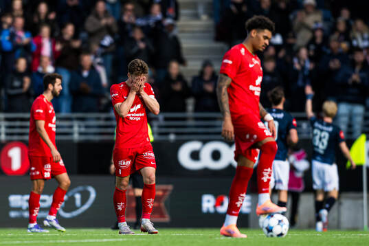 Felix Horn Myhre of Brann looks dejected