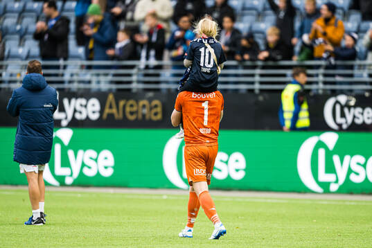 Goalkeeper Arild Østbø of Viking celebrates
