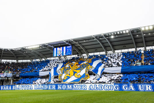 IFK Göteborgs supportrar med ett tifo