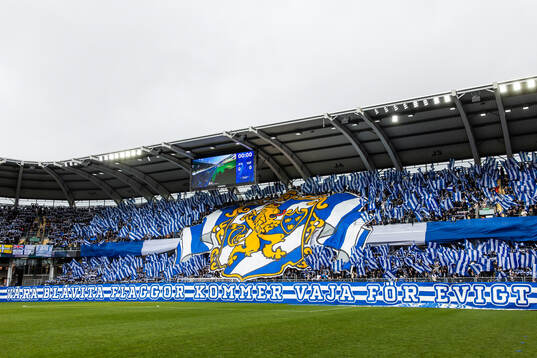 IFK Göteborgs supportrar med ett tifo