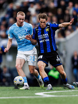 Malmö FFs Daniel Gudjohnsen och Sirius Marcus Lindberg