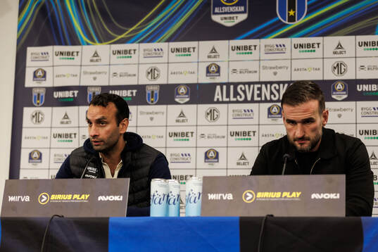 Sirius tränare Andreas Engelmark och Malmö FFs