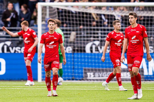 Felix Horn Myhre of Brann looks dejected