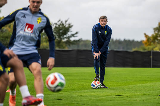 Bläddra bland fler bilder av Football, FIFA World Cup Qualifier, Sweden, Training