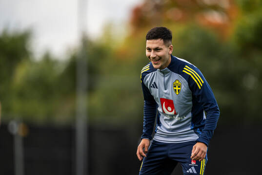 Roony Bardghji of the Swedish national football team