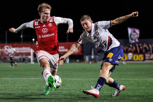 Sandvikens IFs Victor Backman och Örgrytes Anton Andreasson