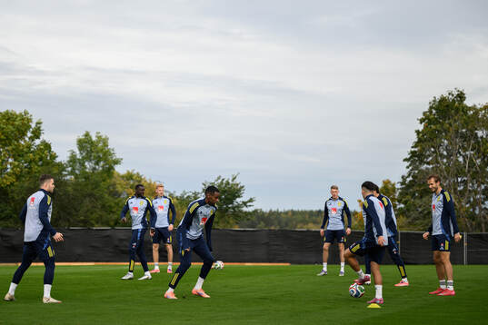 Gabriel Gudmundsson, Alexander Isak and Roony Bardghji of