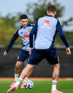 Roony Bardghji of the Swedish men's national football team