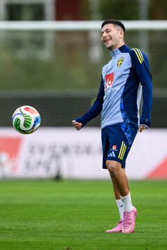 Roony Bardghji of the Swedish men's national football team