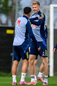 Yasin Ayari and Hugo Larsson of the Swedish men's national
