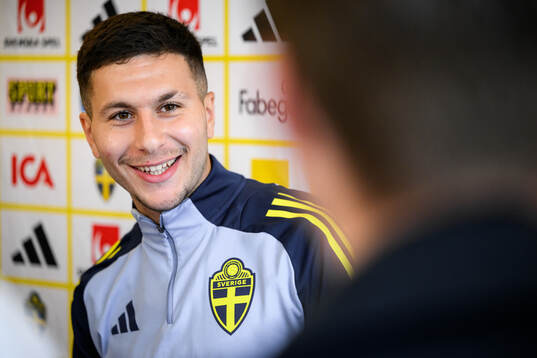 Roony Bardghji of the Swedish men's national football team