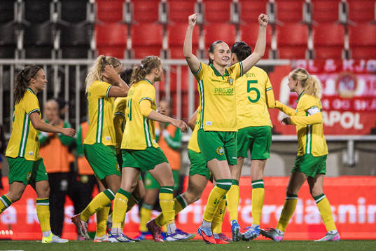 Vilde Hasund of Hammarby celebrates