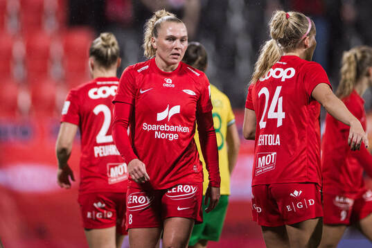 Karoline Haugland of Brann looks dejected
