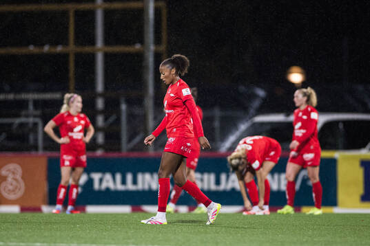 Cassandra Bogere of Brann looks dejected