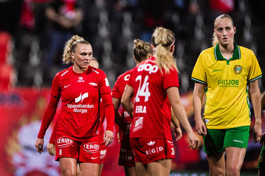 Karoline Haugland of Brann looks dejected
