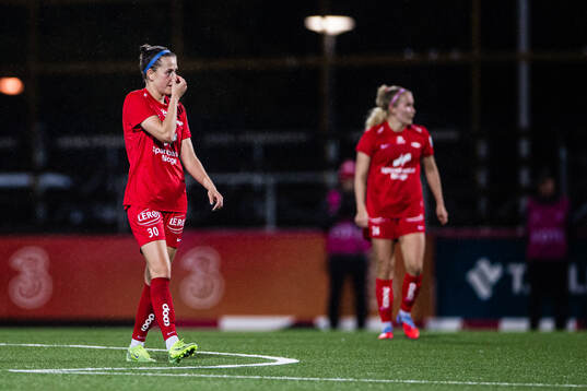 Joanna Tynnilä of Brann looks dejected