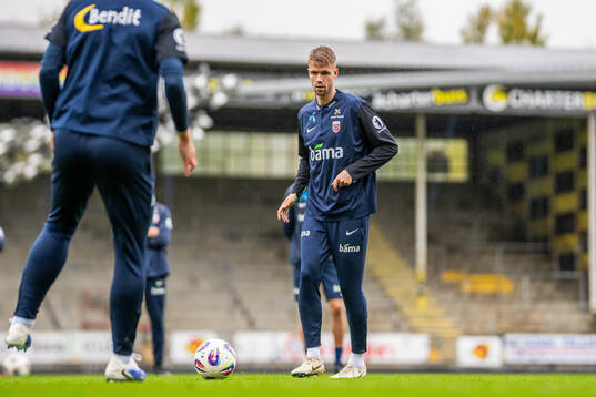 Kristoffer Ajer of the Norwegian national football team