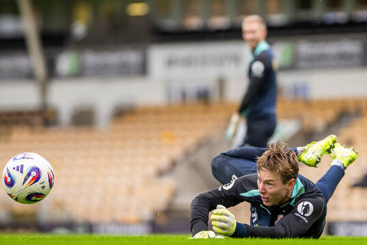 Goalkeeper Mathias Dyngeland of the Norwegian national