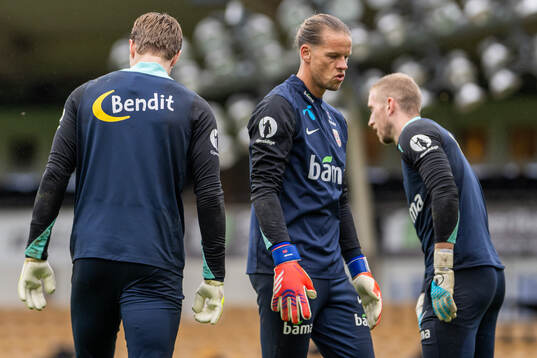 Goalkeeper Ørjan Håskjold Nyland of the Norwegian