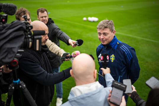 Head coach Jon Dahl Tomasson of the Swedish men's national