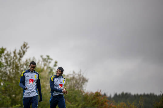Alexander Isak och Anthony Elanga of the Swedish men's