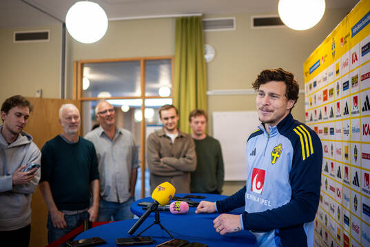 Bläddra bland fler bilder av Football, FIFA World Cup Qualifier, Sweden, Mixed Zone