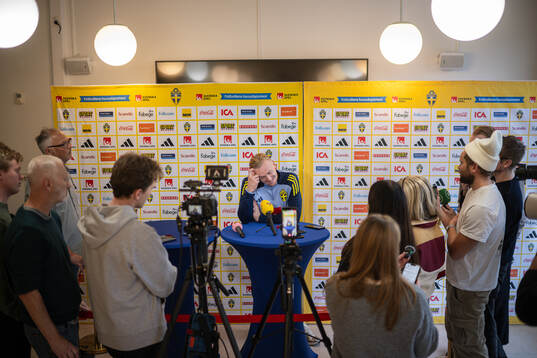 Isac Lidberg of the Swedish national football team in a