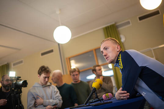 Isac Lidberg of the Swedish national football team in a