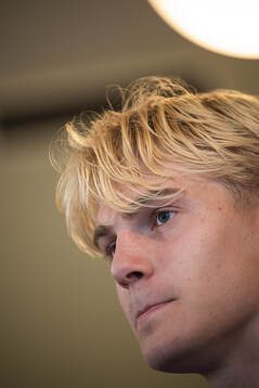 Lucas Bergvall of the Swedish national football team in a
