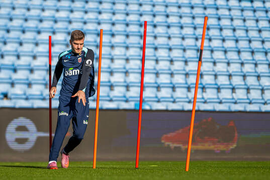 Alexander Sørloth of the Norwegian national football team