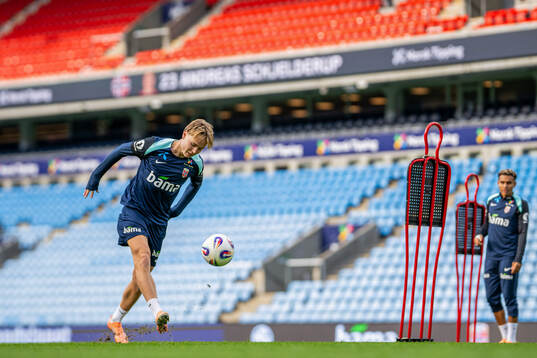 Andreas Schjelderup of the Norwegian national football team