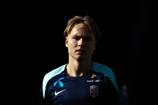 Andreas Schjelderup of the Norwegian national football team
