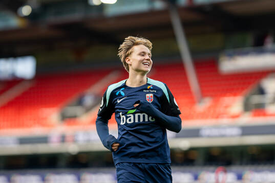 Andreas Schjelderup of the Norwegian national football team