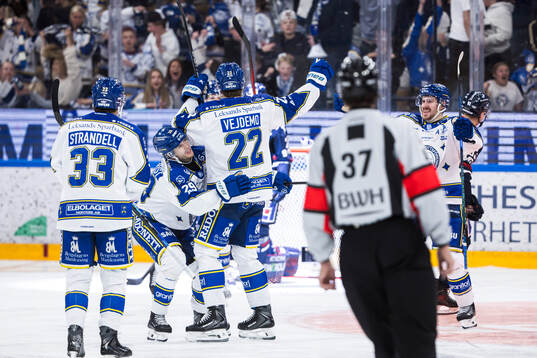 Leksands Lukas Vejdemo jublar