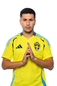 Roony Bardghji of the Swedish men's national football team