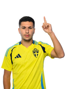 Roony Bardghji of the Swedish men's national football team