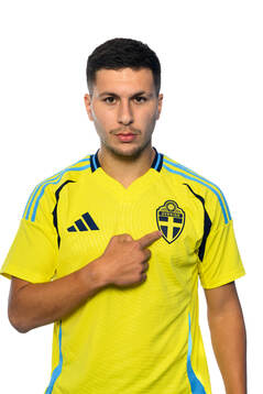Roony Bardghji of the Swedish men's national football team