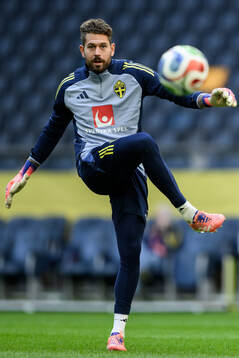goalkeeper Kristoffer Nordfeldt of the Swedish men's