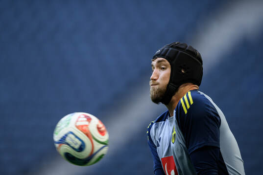 goalkeeper Noel Törnqvist of the Swedish men's national