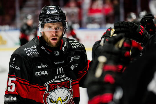 Malmö Redhawks Carl Persson jublar