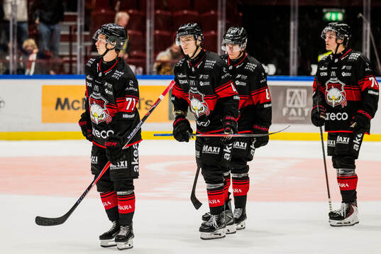 Malmö Redhawks Isac Nilsson och Martin Schreiber deppar