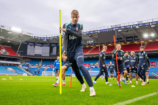 Bläddra bland fler bilder av Football, FIFA World Cup Qualifier, Norway, training