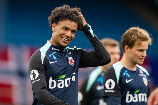 Oscar Bobb of the Norwegian national football team