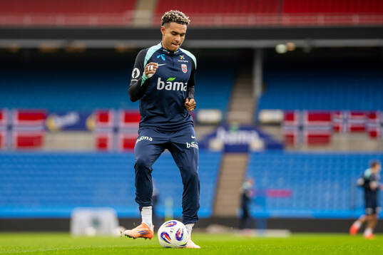 Antonio Nusa of the Norwegian national football team