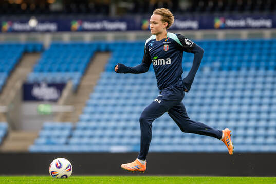 Andreas Schjelderup of the Norwegian national football team